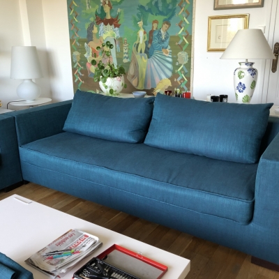 Canapé contemporain tissu Romo 