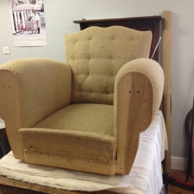 assise crin guindage suspendu carcasse d'un club mise en crin manchette plus dossier