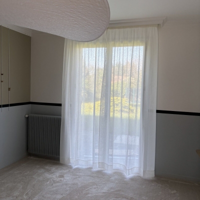 voilage lin blanc Camengo tête ruflette 