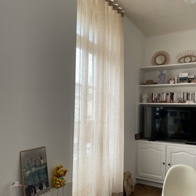 rideau tête wave voilage Casal beige