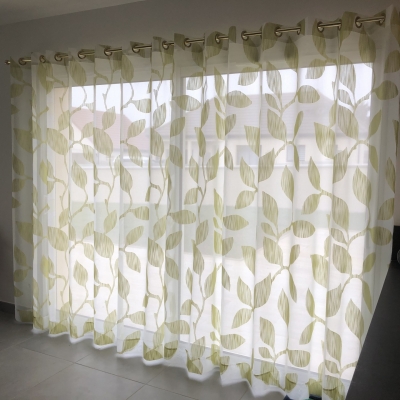 Rideau voilage tête œillet tissu Jab tringle Houles