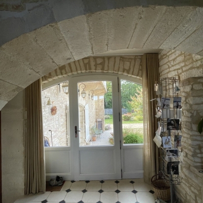 Rideau lin tête wave tissu Casamance 